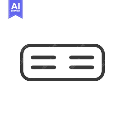 Premium design asset: Simple Dark Gray Text Box Icon with Rounded Corners and Lines