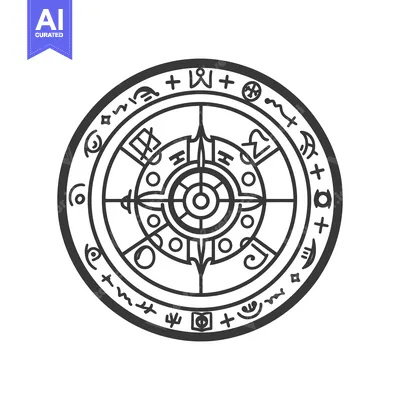 Popular premium asset: A detailed black and white circular symbol with intricate designs
