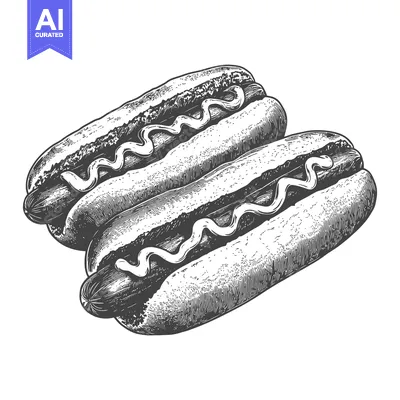 Popular premium asset: Two Delicious Hot Dogs Topped With Mustard