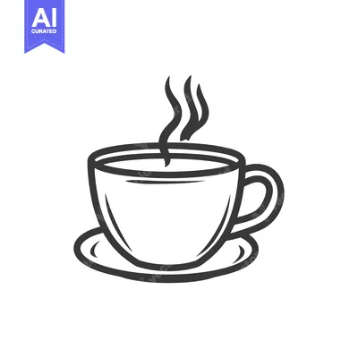 Aset premium populer: A steaming hot beverage cup sitting on a small saucer