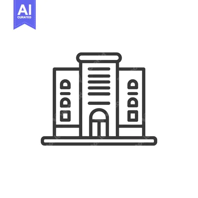 Premium design asset: Minimalist Building Icon: Modern Architecture Outline, Clean Design