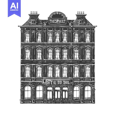 Aset premium populer: The Holt The Tid Shel A Classic Building Illustration