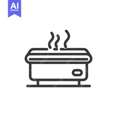 Aset premium populer: Steaming Hot Pot Icon: Minimalist Design for Food and Cooking Concepts