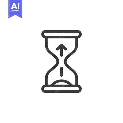 Aset desain premium: Hourglass with Upward Arrow: Time Management and Progress Icon