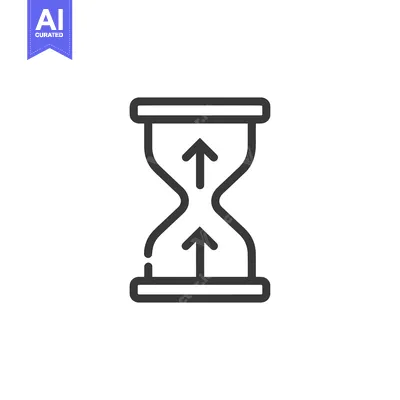 Premium design asset: Hourglass with Upward Arrows: Time Progressing Icon