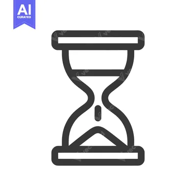 Aset desain premium: Minimalist Hourglass Icon: Time, Deadline, and Urgency Symbol