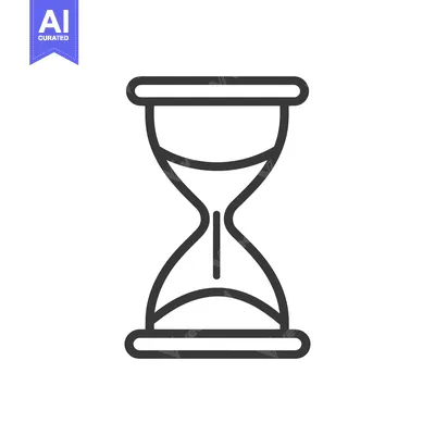 Aset desain premium: Minimalist Hourglass Icon: Time, Deadline, and Countdown Symbol