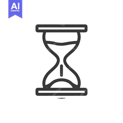Aset premium populer: Minimalist Hourglass Icon: Time Passing Symbol in Simple Line Art