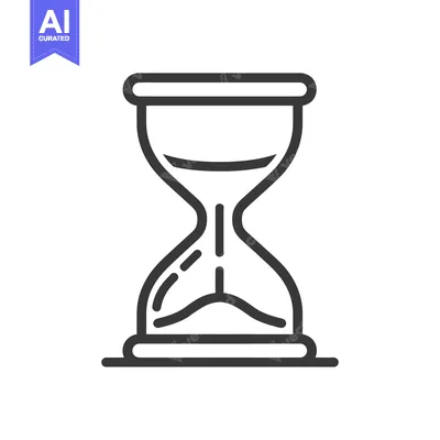 Premium design asset: Minimalist Hourglass Icon: Time Passing, Deadline Symbol, Dark Gray on
