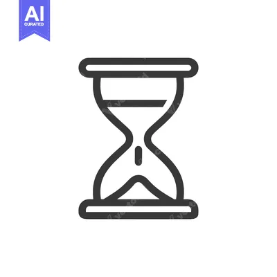 Aset desain premium: Minimalist Hourglass Icon: Time, Deadline, and Countdown Symbol