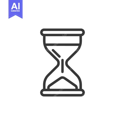 Aset desain premium: Minimalist Sand Timer Icon: Time, Deadline, and Urgency Symbol
