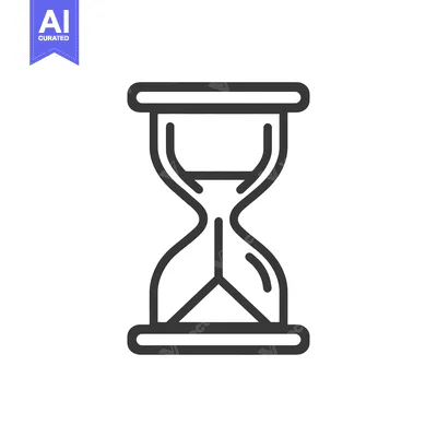 Aset premium populer: Minimalist Hourglass Icon: Time Symbol in Clean Line Art Style