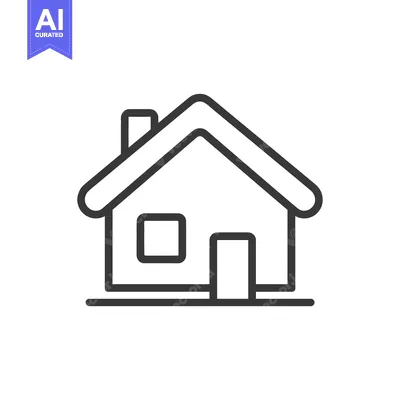 Popular premium asset: Simple House Icon with Chimney, Door, and Window in Black Outline