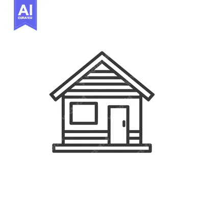 Premium design asset: Minimalist House Icon: Simple Line Art of a Home