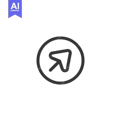 Popular premium asset: Navigation Arrow in Circle, Pointing Northeast, Minimalist Design