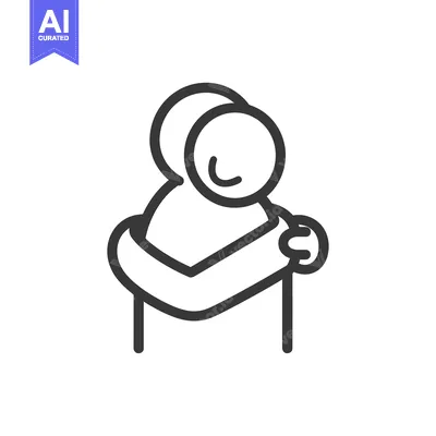 Aset desain premium: Two figures are embracing one another in a warm friendly hug