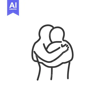 Two figures embracing each other in a comforting hug
