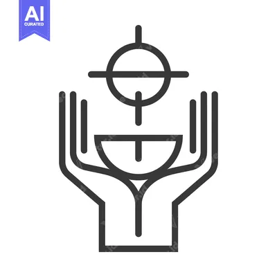 Aset desain premium: Human Figure Holding a Target Symbol Above Its Head
