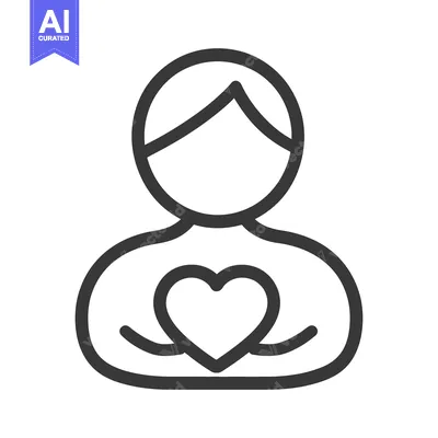 Aset premium populer: A person is embracing a heart symbol with open arms