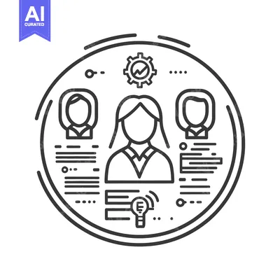 Aset desain premium: An illustration demonstrating teamwork and idea generation in business