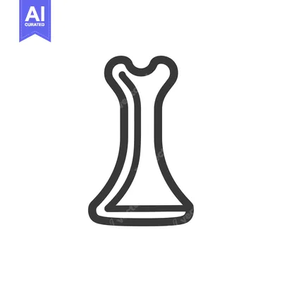 Aset premium populer: Stylized Bone Icon: Minimalist Design, Anatomical Symbolism, Medical I