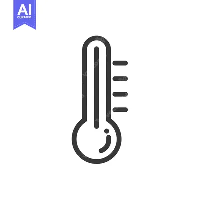 Aset desain premium: Minimalist Thermometer Icon: Temperature Measurement, Weather Forecast