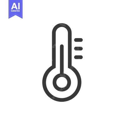 Premium design asset: Minimalist Thermometer Icon: Temperature Measurement, Health Monitorin