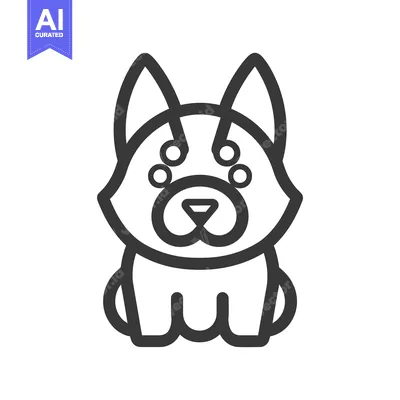 Popular premium asset: A simplified line drawing depicts a cute stylized canine character