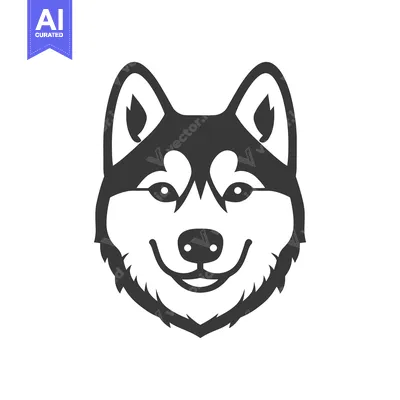 Premium design asset: A friendly and smiling illustration of a dog face design