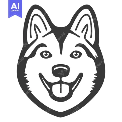 Aset premium populer: A Smiling Dog Head With Its Tongue Sticking Out