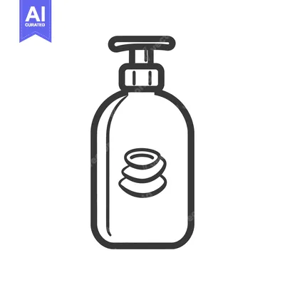 Premium design asset: A bottle with a pump dispenser displaying stacked spa stones
