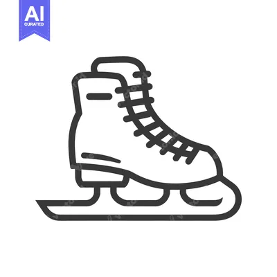 Popular premium asset: A single ice skate represented by a simple black line drawing