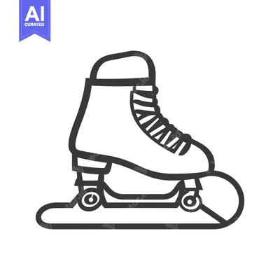 Aset premium populer: A single inline roller skate displayed with its components clearly sho