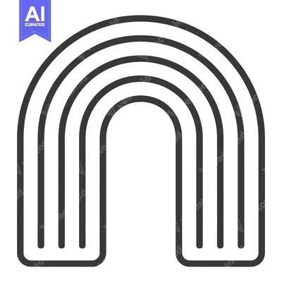A Black and White Outline Illustrative Image of an Archway