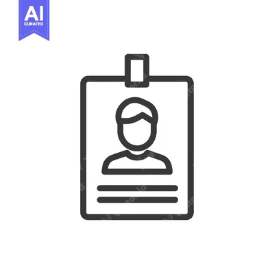 Popular premium asset: Minimalist Icon of Employee ID Badge with Person Silhouette