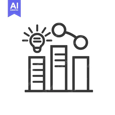 Aset desain premium: Idea Leading to Growth and Progress Represented by a Graph with a Ligh