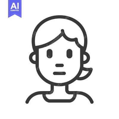 Aset premium populer: A simplified flat illustration of a female person icon
