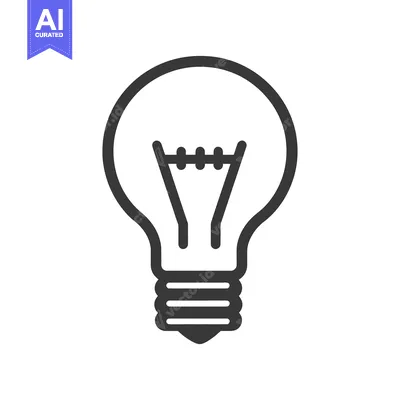 Aset premium populer: A simple illustration depicts a traditional electric light bulb shape