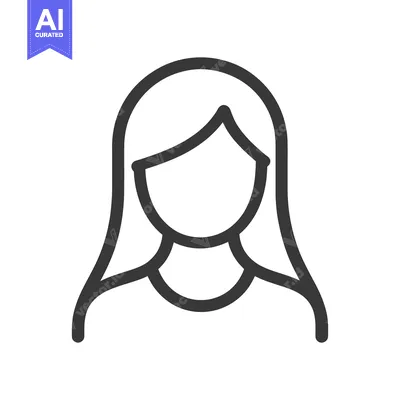 Aset desain premium: Illustration showing the silhouette of a woman with long hair
