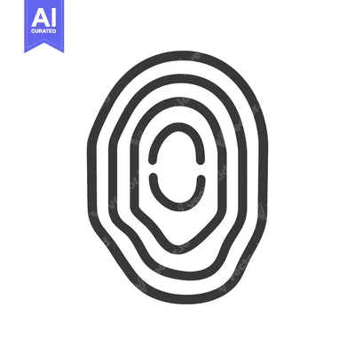 Aset desain premium: Simple graphic illustration of an abstract stylized fingerprint symbol