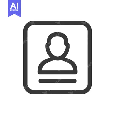 Aset desain premium: Minimalist Profile Icon: Rounded Square Frame, Simple Human Figure