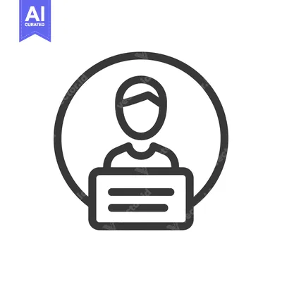 Minimalist User Icon: Profile Avatar with Nameplate in Circle Frame