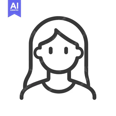 Aset premium populer: Simple Line Drawing Depicting a Woman with Long Hair