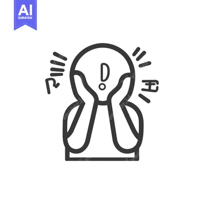 Aset desain premium: A shocked person with hands covering their face expressing surprise