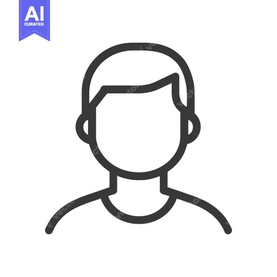 Premium design asset: A simple outline drawing of a person facing forward