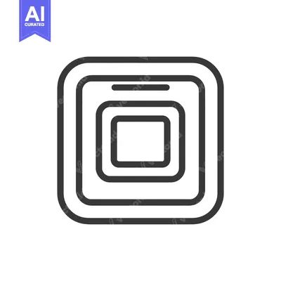 Popular premium asset: Concentric Squares: Minimalist Black Line Art on White Background