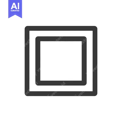 Aset premium populer: Concentric Square Frames: Minimalist Design with Rounded Corners and B