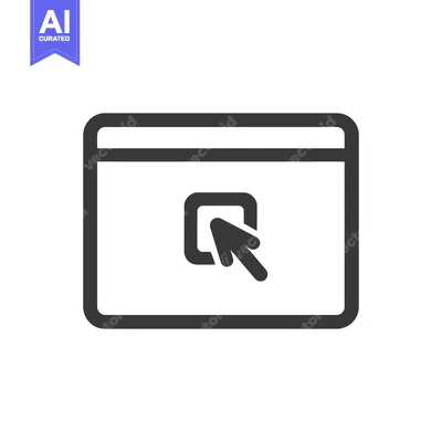 Aset premium populer: Login Window Icon: Arrow Cursor Entering Box, Minimalist Design