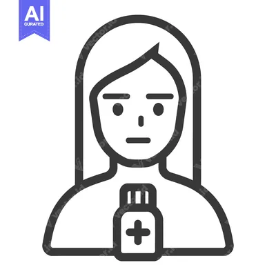 Aset premium populer: A simple illustration of a person holding a medicine bottle