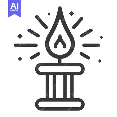 Aset desain premium: The burning candle emits light and warmth in the dark room